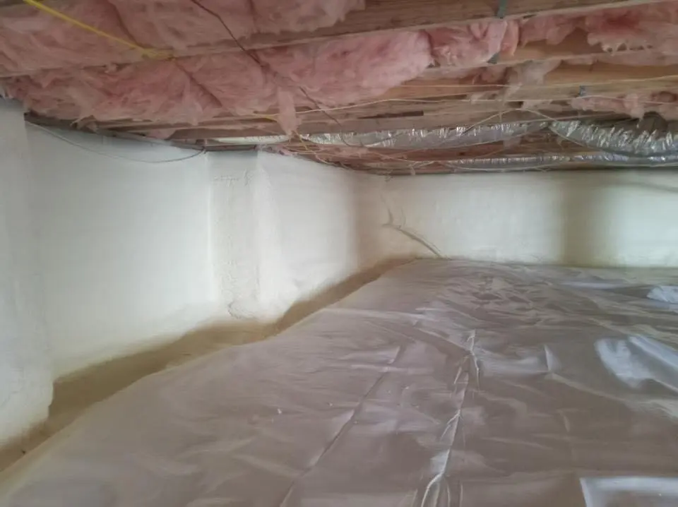Crawl space encapsulation with closed-cell spray foam for Roof Waterproofing in Hazel Park